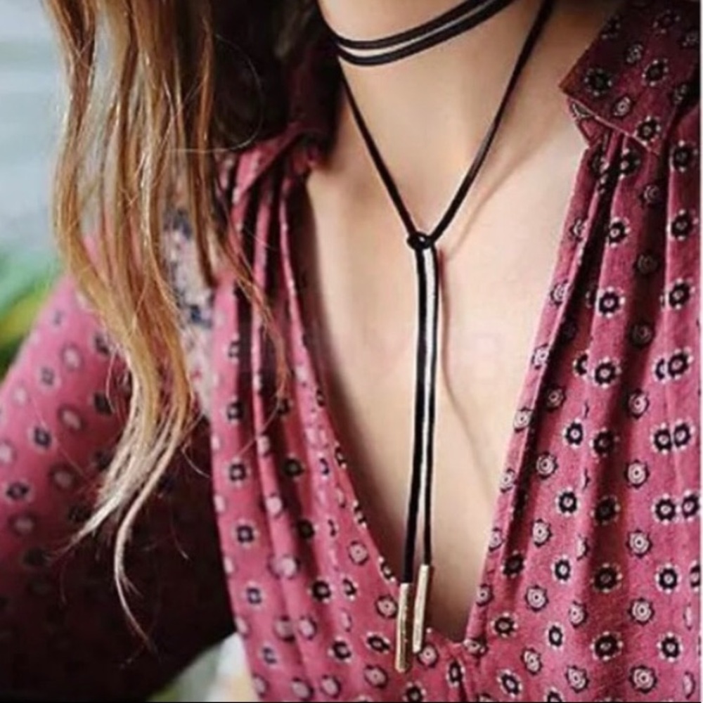 NIP Faux Suede Adjustable Wrap Choker - Picture 11 of 11